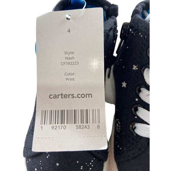 Carter's Toddler High Top Sneakers‎ Space Rocket Print Size 4 - Picture 3 of 5